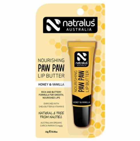 Natralus Essential Paw Paw Lip Butter Honey & Vanilla 10g